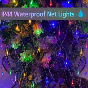 img 3 attached to Multicolor 12ft x 5ft Connectable LED Christmas Net Lights for Decorations - Waterproof, Timer & 8 Modes