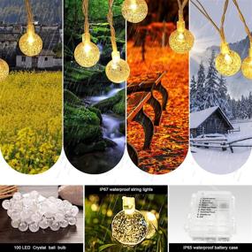 img 1 attached to MUSUNIA Globe String Lights: 33ft 100LED Fairy Lights with Remote for Stunning Indoor/Outdoor Decoration