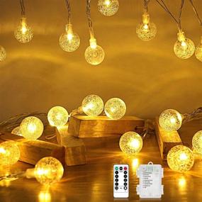 img 4 attached to MUSUNIA Globe String Lights: 33ft 100LED Fairy Lights with Remote for Stunning Indoor/Outdoor Decoration