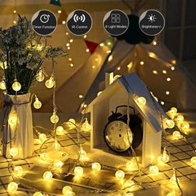 img 2 attached to MUSUNIA Globe String Lights: 33ft 100LED Fairy Lights with Remote for Stunning Indoor/Outdoor Decoration