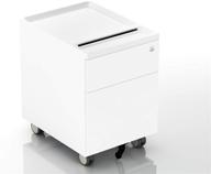 📁 cloud white cuhome 2-drawer mobile filing cabinet with lock and casters, fully assembled – vertical file metal cabinet for small filing under desk in home office logo