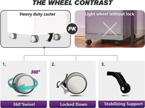 img 2 attached to 📁 Cloud White CuHome 2-Drawer Mobile Filing Cabinet with Lock and Casters, Fully Assembled – Vertical File Metal Cabinet for Small Filing Under Desk in Home Office