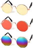 colorful retro party sunglasses set for small dogs and cats – perfect props for cute funny cosplay, photos, and costume toys логотип