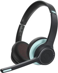 img 1 attached to 🎧 LAIZGO Wireless PC Headset with Noise Canceling Microphone - Ideal for Cellphone, Tablet, Call Centers, Skype, Zoom - 22 Hours Talk Time - Green Edition (Model: BH359B-BYRV816)