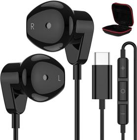 img 4 attached to 🎧 APETOO USB C Headphones for Samsung S20 FE - HiFi Stereo Type C Earbuds with Mic & Carrying Case - Compatible with Galaxy S21 S20 Note 20 Ultra, Pixel 5 4 3 XL, OnePlus & More