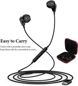 img 1 attached to 🎧 APETOO USB C Headphones for Samsung S20 FE - HiFi Stereo Type C Earbuds with Mic & Carrying Case - Compatible with Galaxy S21 S20 Note 20 Ultra, Pixel 5 4 3 XL, OnePlus & More