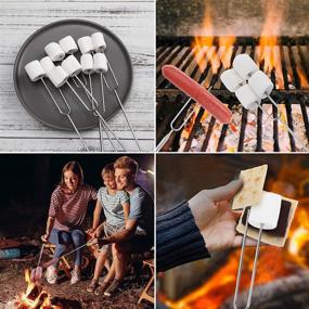 img 1 attached to 🔥 PANTRY X Marshmallow Roasting Sticks for Fire Pit - 8-Pack, 32” Extendable Telescopic Smores Sticks in 8 Vibrant Colors!
