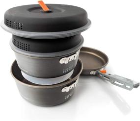 img 4 attached to 🏕️ GSI Outdoors - Pinnacle Base Camper Cook Set: Premium Backcountry Cookware for Camping, Since 1985