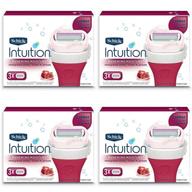 🪒 картриджи для бритья schick intuition renewing moisture - 3 штуки, упаковка из 4 логотип