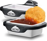 🍟 saucemoto dip clip - in-car sauce holder for ketchup and dipping sauces | seen on shark tank (2 pack, black) logo