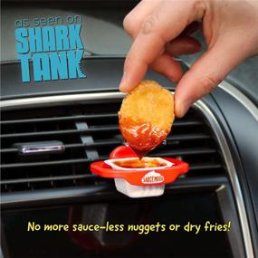 img 3 attached to 🍟 Saucemoto Dip Clip - In-Car Sauce Holder for Ketchup and Dipping Sauces | Seen on Shark Tank (2 Pack, Black)