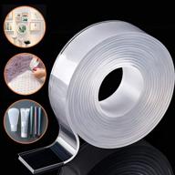 🔁 washable double sided nano gel tape - strong adhesion, traceless removable wall, kitchen, carpet, photo fixing tape by honwally (3 meters, 2mm) logo