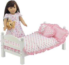 img 2 attached to 🛏️ Enhance Your American Doll's Bed with a Reversible Comforter - Doll Accessories