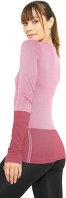 img 1 attached to 🏃 Women's Dry Fit Running T-Shirts with Thumbholes - Long Sleeve Compression Thermal Workout Tops