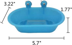 img 3 attached to 🛀 Wontee Bird Bath with Mirror Toy - Optimized Parrot Bathroom Tub for Small Birds, Parrot Canary, Budgies, Parakeets