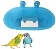 🛀 wontee bird bath with mirror toy - optimized parrot bathroom tub for small birds, parrot canary, budgies, parakeets logo