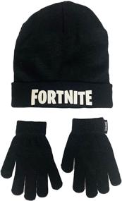 img 3 attached to Fortnite Boys Beanie Gloves Black