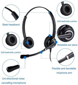 img 3 attached to 🎧 MAIRDI Cell Phone Headset with Microphone Noise Cancelling, Wired 3.5mm Headset for iPhone Samsung Mobile iPad Computer Laptop Tablets, w/ Mic Mute Volume Control, Lightweight, Adjustable Headband