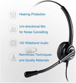 img 2 attached to 🎧 MAIRDI Cell Phone Headset with Microphone Noise Cancelling, Wired 3.5mm Headset for iPhone Samsung Mobile iPad Computer Laptop Tablets, w/ Mic Mute Volume Control, Lightweight, Adjustable Headband