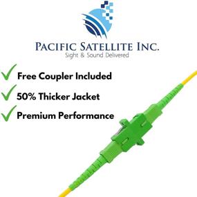 img 1 attached to PacSatSales Fiber Optic Patch Cable - 🔌 Single Mode SIMPLEX - OS1-9/125um (1M, SC/APC to SC/APC)