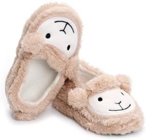 img 2 attached to 👦 Estamico Cartoon Winter Boys' Toddler Slippers - Cozy Shoes for Children