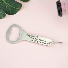 img 1 attached to Bottle Opener Reason Drink Keychain