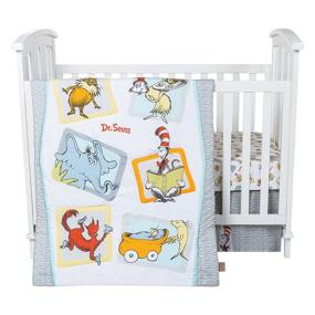 img 3 attached to 🛏️ Trend Lab Dr. Seuss Friends 5-Piece Crib Bedding Set, Multi (30016) - Идеальный комфорт для кроватки вашего ребенка.