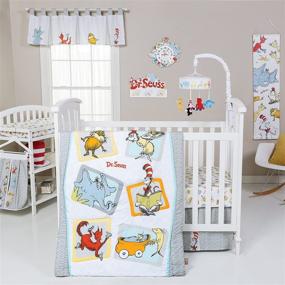 img 4 attached to 🛏️ Trend Lab Dr. Seuss Friends 5-Piece Crib Bedding Set, Multi (30016) - Идеальный комфорт для кроватки вашего ребенка.