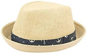 img 3 attached to 🧢 Traditions Hat Co. Fedora Hats for Boys and Girls, Toddlers and Kids, Nautical Theme, One Size with Adjustable Drawstring