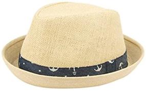 img 2 attached to 🧢 Traditions Hat Co. Fedora Hats for Boys and Girls, Toddlers and Kids, Nautical Theme, One Size with Adjustable Drawstring