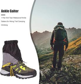 img 2 attached to 🌧️ Waterproof Low Shoe Gaiters by Avadic - Lightweight Ankle Gaiters for Hiking, Hunting, Climbing, and Woodcutting