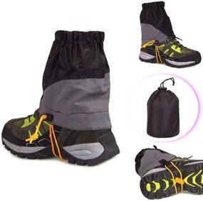 img 4 attached to 🌧️ Waterproof Low Shoe Gaiters by Avadic - Lightweight Ankle Gaiters for Hiking, Hunting, Climbing, and Woodcutting