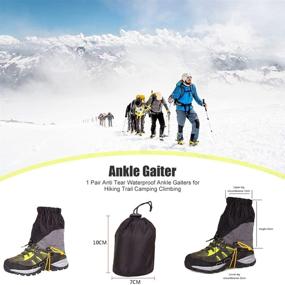 img 3 attached to 🌧️ Waterproof Low Shoe Gaiters by Avadic - Lightweight Ankle Gaiters for Hiking, Hunting, Climbing, and Woodcutting