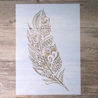 dazzle your home with our a3 diy decorative mandala feather stencil template for scrapbooking, painting, and crafts! logo