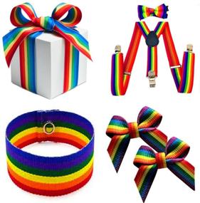 img 1 attached to Rainbow Grosgrain Ribbons Wrapping Jewelry