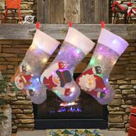 christmas stockings set led light logo