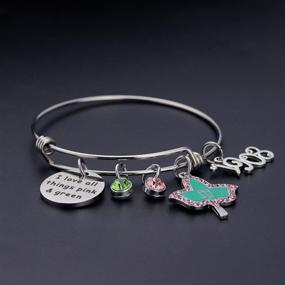 img 1 attached to 💗 Greek Sorority Bracelet for Women - CWSEN Sorority Paraphernalia Gift Jewelry, Perfect Graduation Gift Bracelet for Girls in Pink and Green