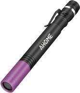 ahome p2 usb rechargeable pen uv flashlight, 365nm blacklight led 🔦 pocket penlight, pet urine detector, water-resistant(ipx5), battery included, 2 modes (high, low) logo
