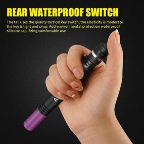 img 1 attached to AHOME P2 USB Rechargeable Pen UV Flashlight, 365nm Blacklight LED 🔦 Pocket Penlight, Pet Urine Detector, Water-Resistant(IPX5), Battery Included, 2 Modes (High, Low)