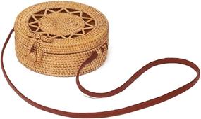 img 2 attached to 👜 Ручные сумки и кошельки "Handmade Rattan Bohemian" для женщин от Lanpet