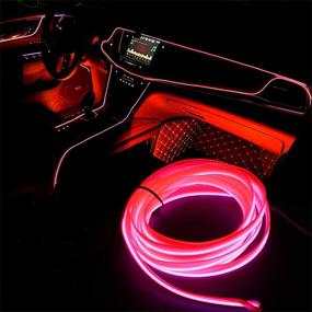 img 2 attached to 🚗 Vilihy 5-Meter Car Interior Lighting: Auto LED Strip EL Wire Rope for Stunning Atmosphere Decor - Flexible Neon Light DIY