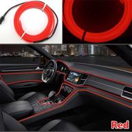 🚗 vilihy 5-meter car interior lighting: auto led strip el wire rope for stunning atmosphere decor - flexible neon light diy logo