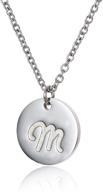 huan xun initial necklace - stainless steel best friend necklaces for girls, 18-inch logo