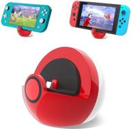 🔌 antank charging dock for nintendo switch and switch lite – compact portable docking station, red & white – no projection charging stand – ideal for travel logo