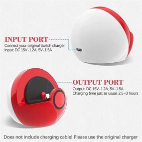 img 1 attached to 🔌 Antank Charging Dock for Nintendo Switch and Switch Lite – Compact Portable Docking Station, Red & White – No Projection Charging Stand – Ideal for Travel