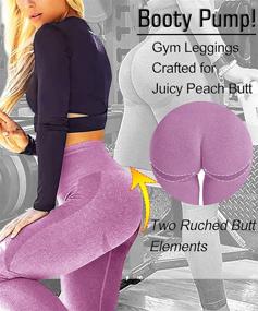img 1 attached to Seamless Workout Leggings Control Compression Sports & Fitness and Other Sports