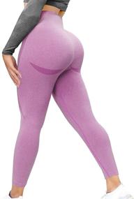 img 4 attached to Seamless Workout Leggings Control Compression Sports & Fitness and Other Sports