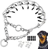 🐶 rooroopet dog prong collar: adjustable choke collar with rubber tips - ideal for small to large dogs логотип