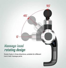 img 3 attached to 💪 Muscle Massage Gun for Athletes with Adjustable Direction, 58lbs Impact - Powerful Handheld Electric Massager for Deep Tissue Pain Relief