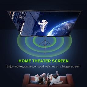 img 2 attached to 100-дюймовый напольный наружный экран для проектора: совершенный опыт кинопоказа для домашнего кинотеатра, офисных встреч и наружной рекламы